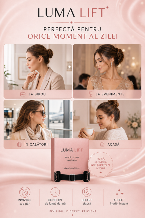 Luma Lift Invisible Contour Band purtată discret la birou, la evenimente, în călătorii și acasă